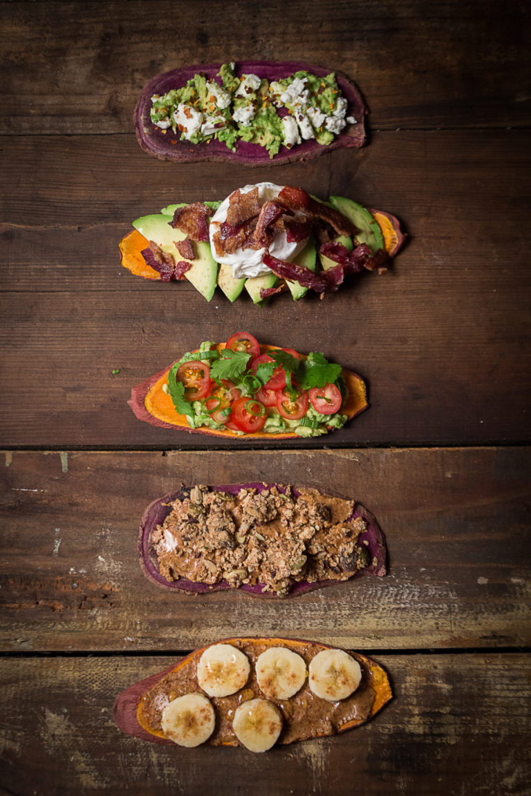 Sweet Potato Toast 5 Ways {Paleo, Grain & Dairy Free}